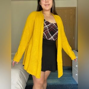 LOFT Yellow Cardigan Sweater